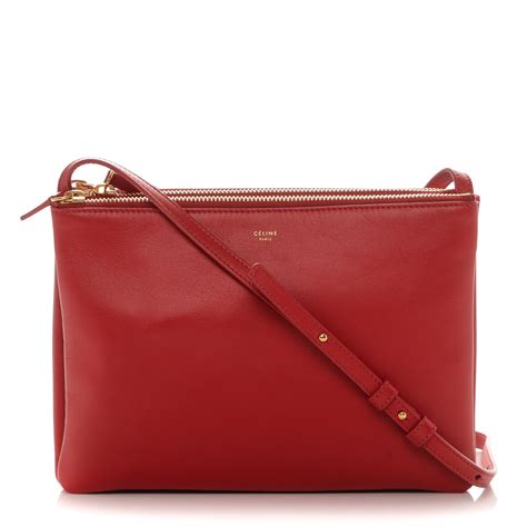 celine trio crossbody bag red